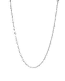 Crystal Zilveren Ketting (4mm)